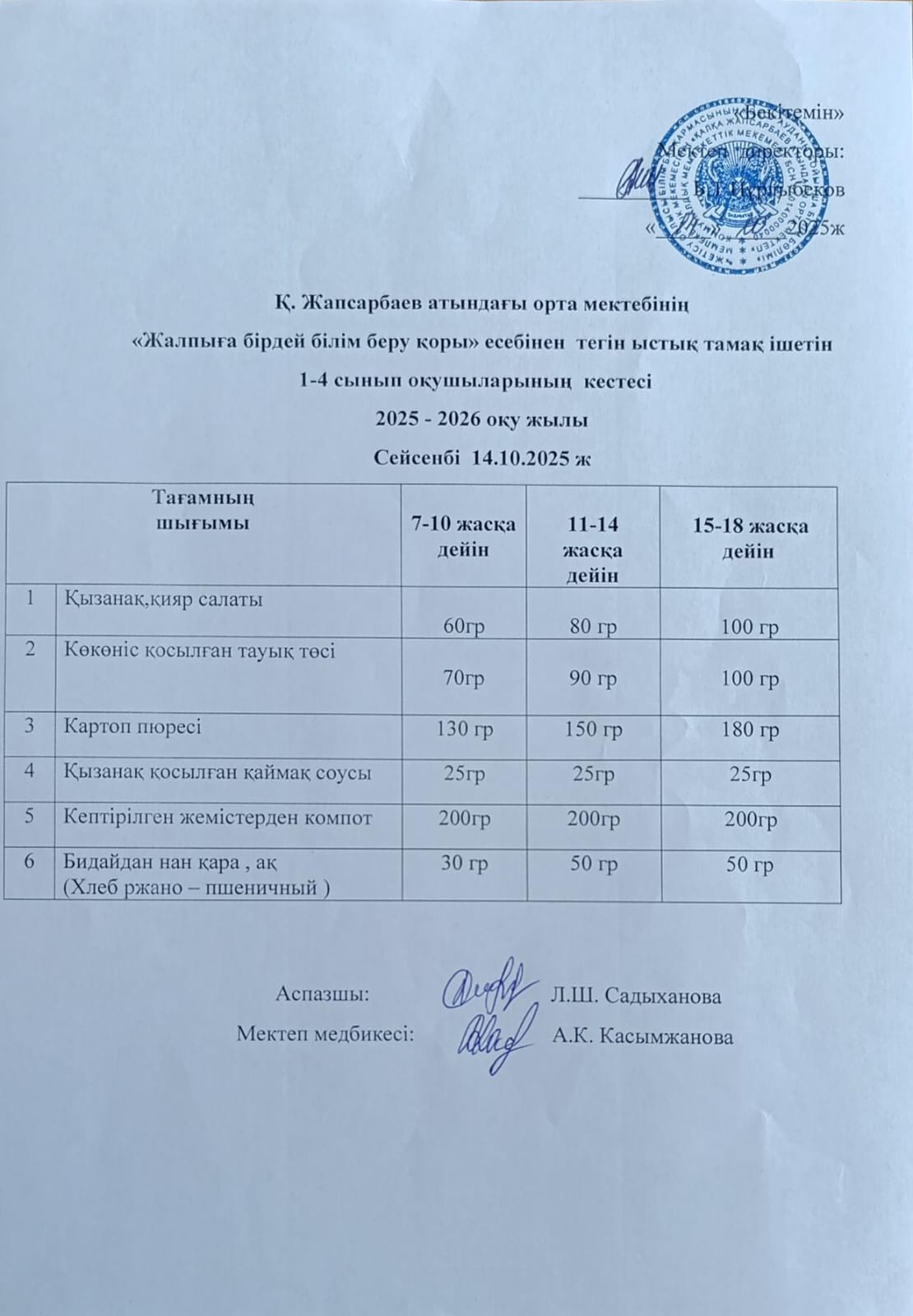 АС мәзірі